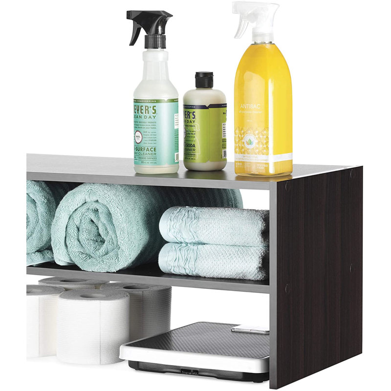 Whitman 9 Pair Stackable Shoe Rack, Espresso, 11.61" H x 24" W x 11.61" D
