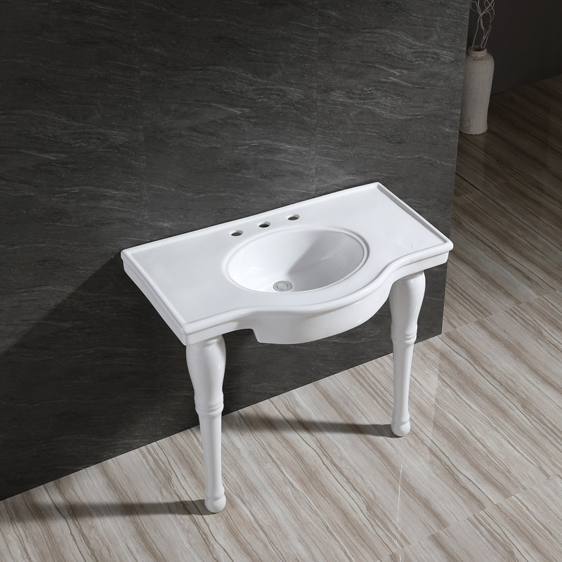Kingston Brass Templeton 37-Inch Ceramic Console Sink