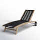 72'' Outdoor Eucalyptus Chaise Lounge