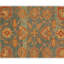 Hand Knotted Wool Oriental Area Rug in Blue And Rust