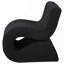 Chaise courbée rembourrée sans accoudoirs Charcoal Boucle-409058644