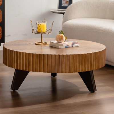 Table basse ronde ronde classique faite de matériaux de haute qualité