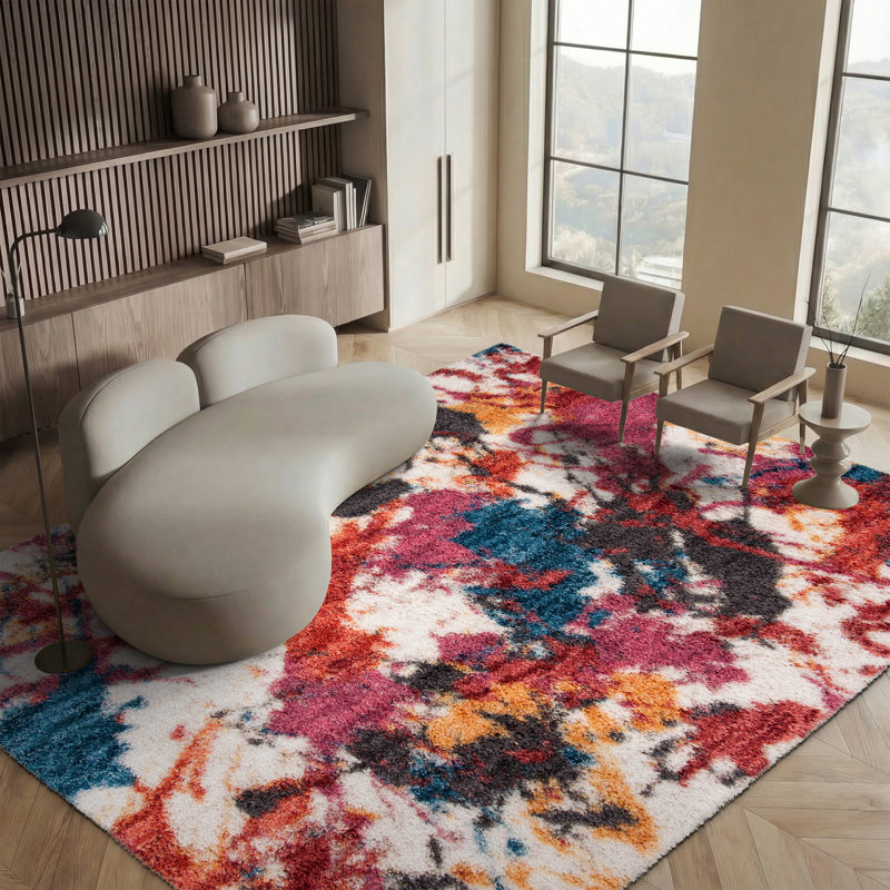 Delma Performance Abstract Rug, Rectangle 8' x 10'