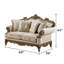 Causeuse en treillis beige et noyer