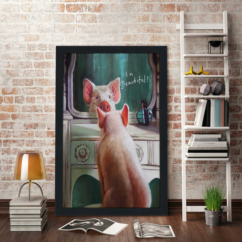 Affirmation par Lucia Heffernan - Peinture, Cadre espresso, H 49,5 po x l 33,5 po x P 1 po