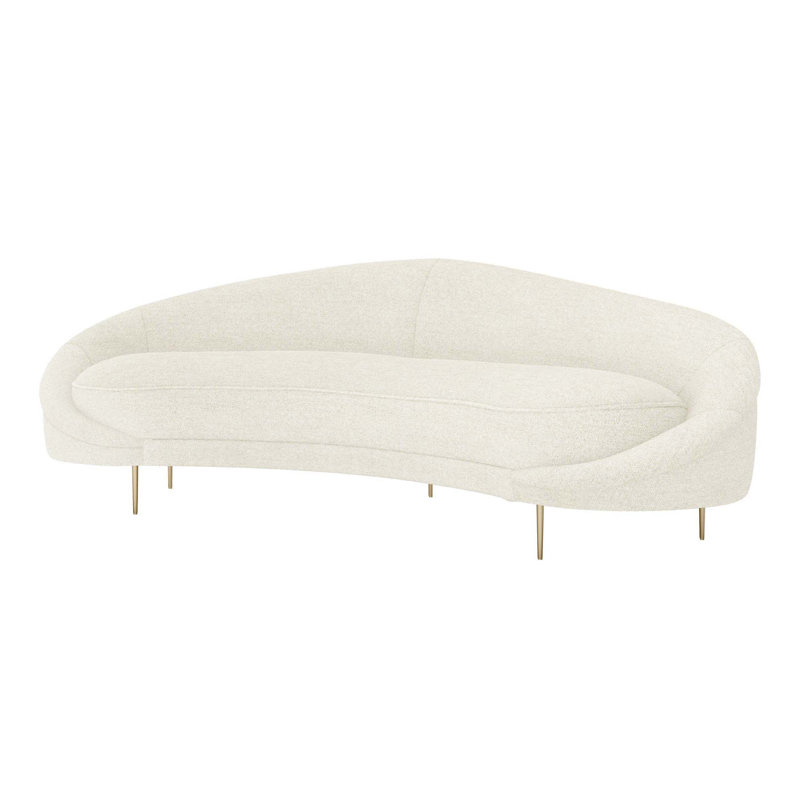 Ava Sofa, Foam Acrylic, Shiny Brass