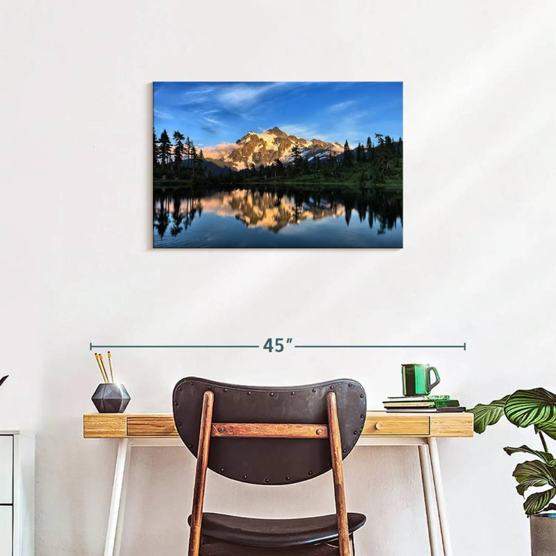 Mont Shuksan sur le lac de l'image, H 20 po x l 30 po