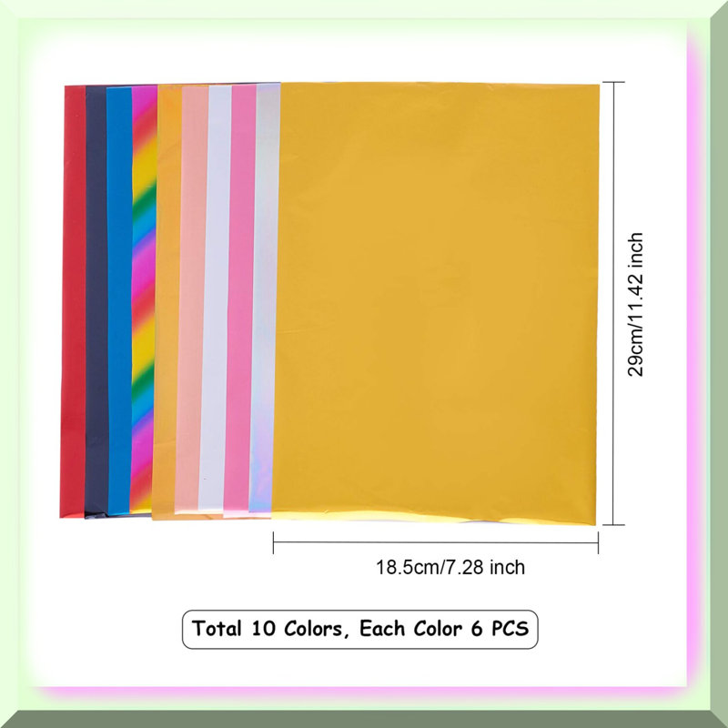 60pcs Assorted Color Reactive F Paper Rolls