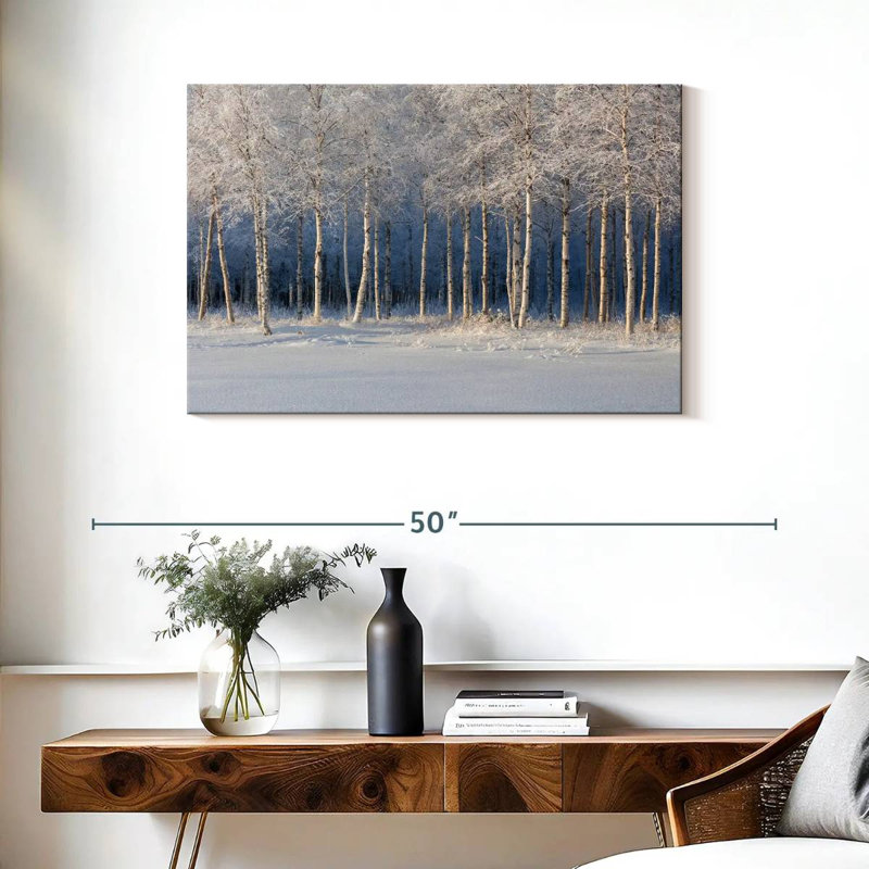 Alvord Birch Trees In Winter, 24" H x 36" W