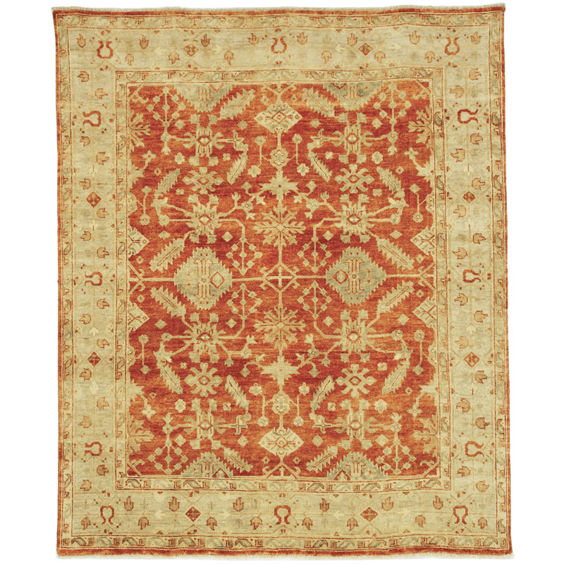 Ajasia Hand Knotted Wool Oriental Rug, Rectangle 12' x 18'