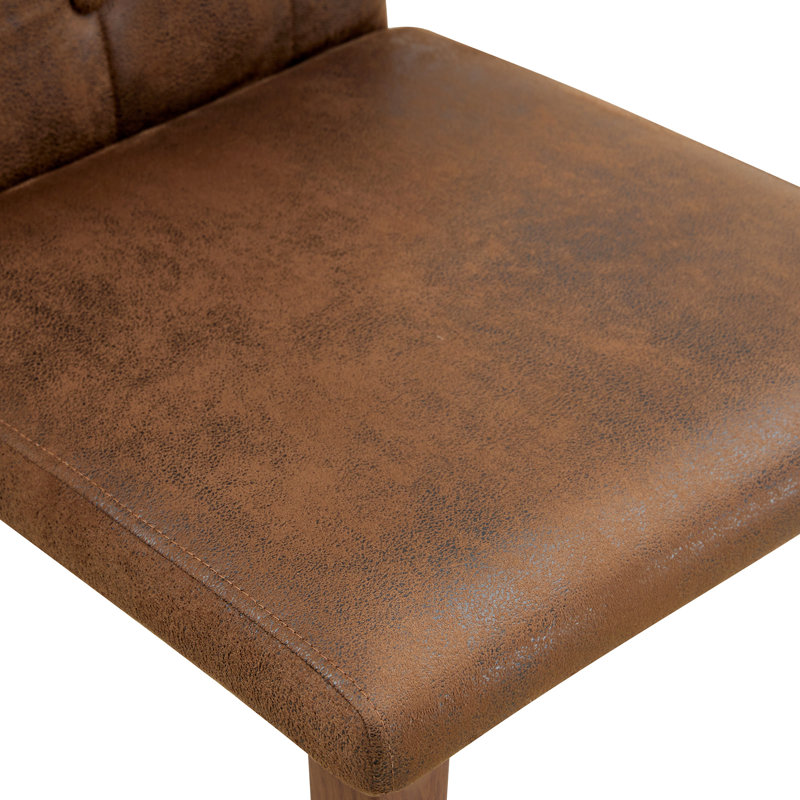 Chaise ergonomique de 35 pouces de hauteur, Brown, 4, Walnut