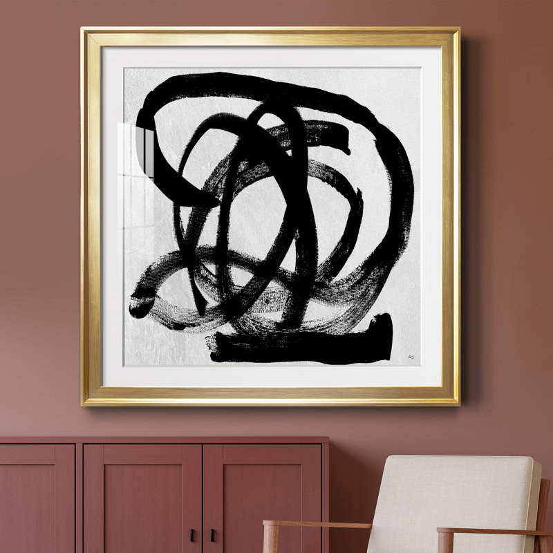 Paris minuit - peinture encadrée, H 34,5 po x l 34,5 po x P 1,5 po, Papier encadré doré