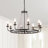 Maroneia 8 - Light Crystal and Iron Dimmable Wagon Wheel Chandelier