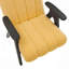 Chaise en bois avec accoudoirs et coussins de dossier jaune chaud-572827716