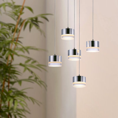 Luminaire suspendu tambour à 5 lumières Barnsdall