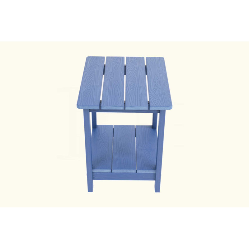 A Wooden-Textured Imitation Wood Side Table, Simple Yet With A Rich Texture, With A Small Tabletop And Is Perfect For Outdoor Picnics