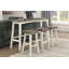 Ensemble de 2 tabourets à hauteur de comptoir de style transitionnel, meubles en bois d'hévéa massif-33941555-33941554