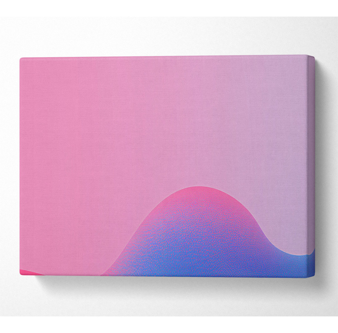 Waves On Pink Leinwand Kunstdruck