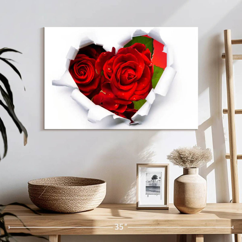 Harnek Heart Shaped Rose Bouquet, 16" H x 24" W