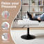 Tabouret de repose-pieds rembourré à hauteur ajustable, tabouret pivotant en cuir de polyuréthane, tabouret de meuble-lavabo sous le bureau et le repose-pieds pour bureau, salon et meuble-lavabo-1857810116