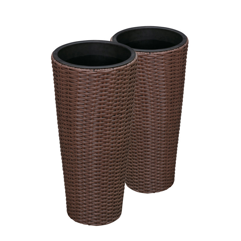 Essex Street 24" H Manufactured Wood Round Pot Planter