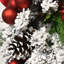 28" Snow Flocked Tree Decorated With Berries, Pinecones And Ornaments
