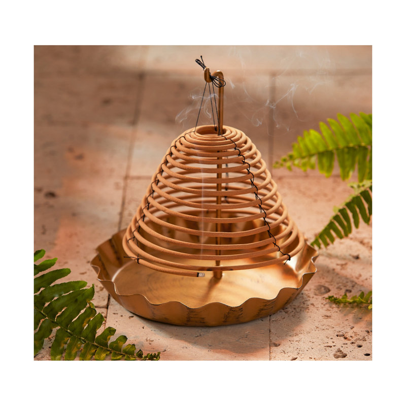 Scalloped Metal Incense Holder