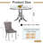 44.88" Round Dining Table Set for , Kitchen Table with Faux Marble Top, Dining Room Table & Velvet Chairs with Stainless Steel Pedestal, Piece Dining Table Set-780816231-780816230-780816253
