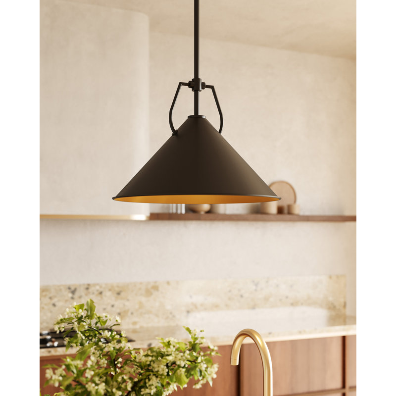 Luminaire suspendu 18 po noir, Noir