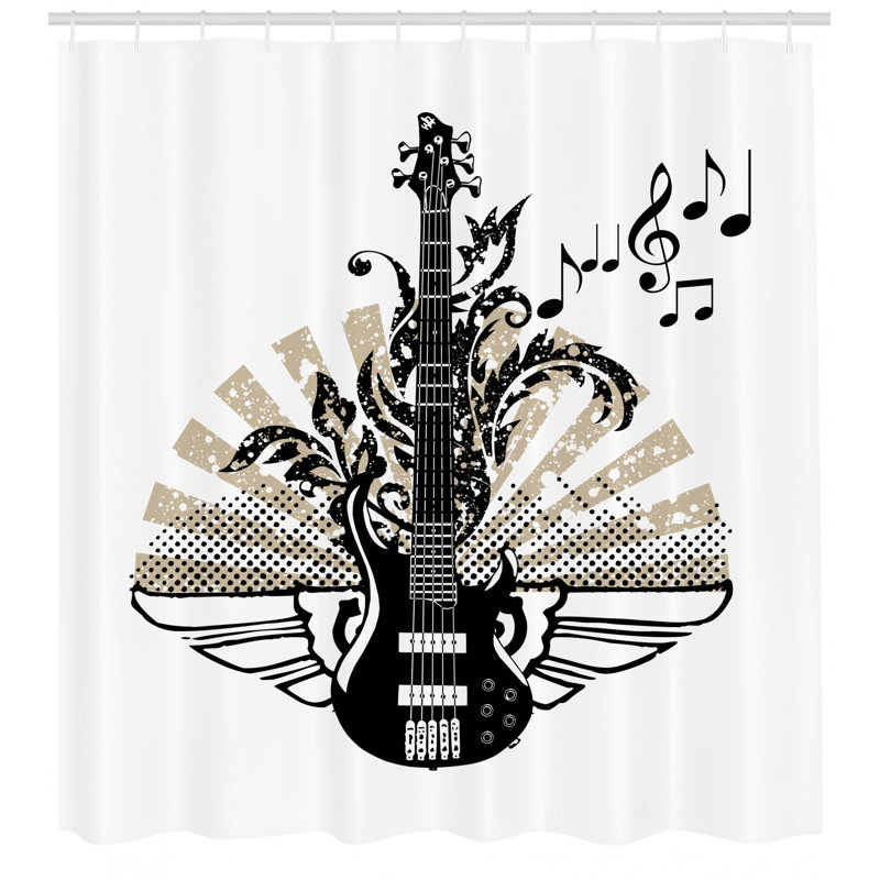 Shower Curtain with Hooks Included, 70" H x 69" W
