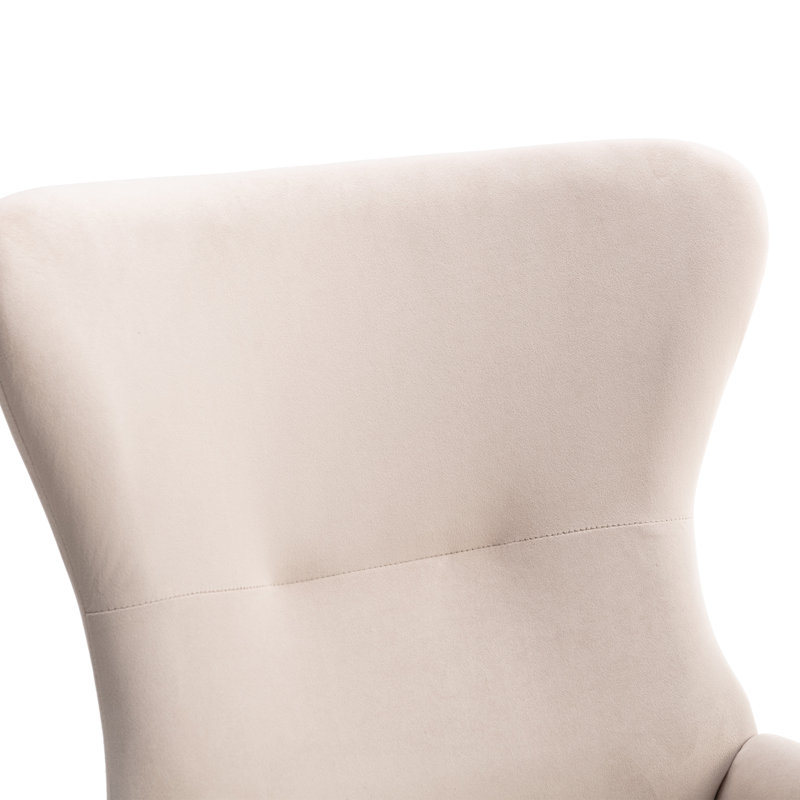 Chaise berçante Edsol, Velours beige