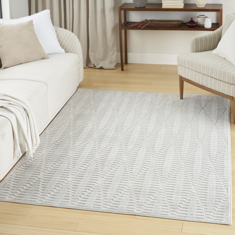 Tapis intérieur gris clair Nourison Care Free, Rectangle 6 pi 7 po x 9 pi 2 po