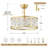 20" Modern Cage Ceiling Fan With Light Kit And Remote Control-181506884