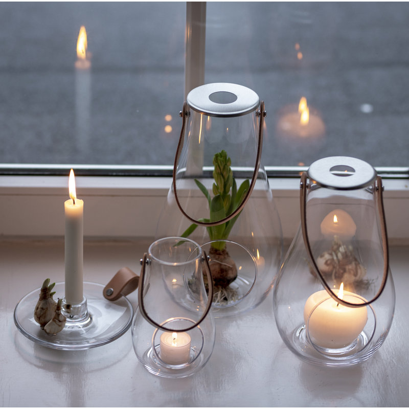 Lantern, 11.4" H x 6.7" W x 6.7" D, Clear