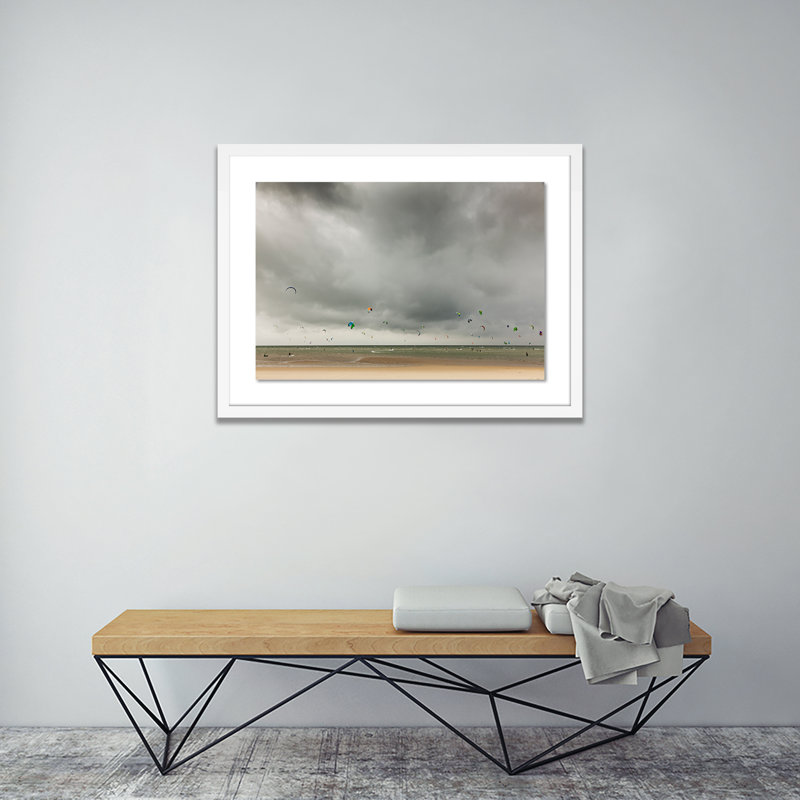 Kite Day Print by Jakob Wagner, White, 18" H x 24" W x 1.5" D