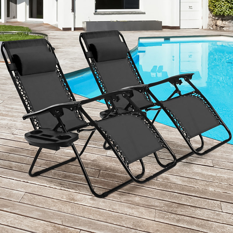 Folding Zero Gravity Chair, Black