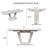 Expandable MDF Dining Table With U-Shaped Legs, Modern Industrial Style, Suitable For Home And Office Use, Durable And Stain-Resistant