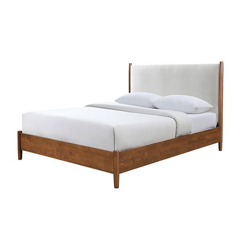 Lit double, noyer / beige, Double