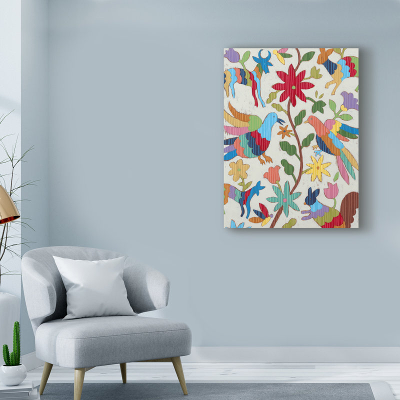 « otomi broderies i », reproduction d’impression sur toile tendue, H 32 po x l 24 po x P 2 po