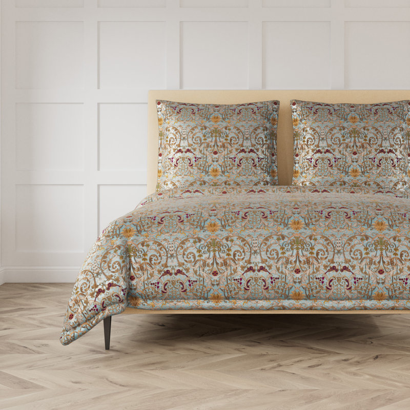  The Met x Ann Gish Venezia Duvet Cover, King Duvet Cover, Blue