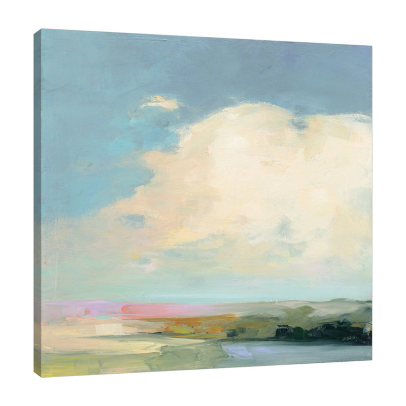 Toile tendue colorée Horizon II par Julia Purinton, H 12 po x l 12 po x P 1,5 po