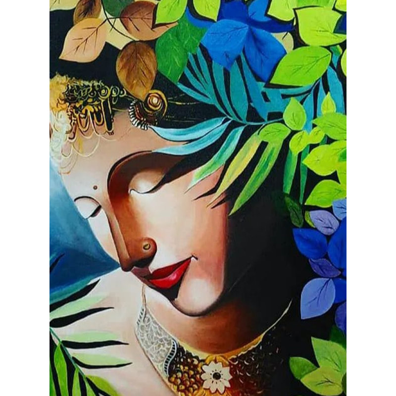 Magnifique Radha Krishna | Acrylique sur toile | Par Gulpasha