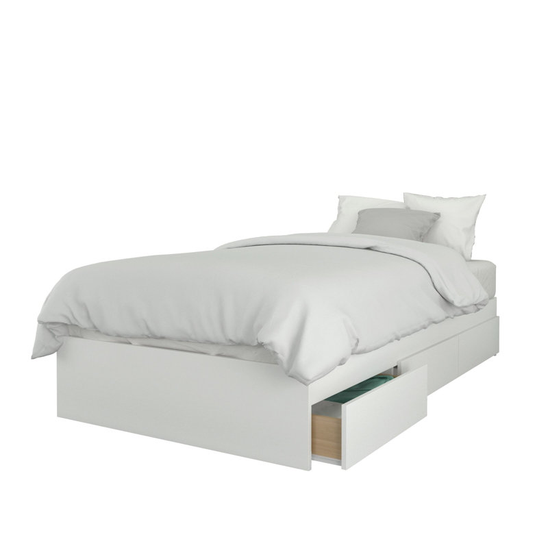 Bourquin Platform Storage Bed, Full, Gray