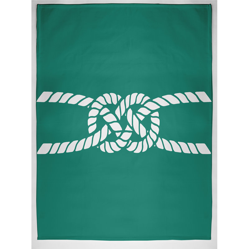 Kelbark Plain Weave / Muslin Throw Blanket, Green
