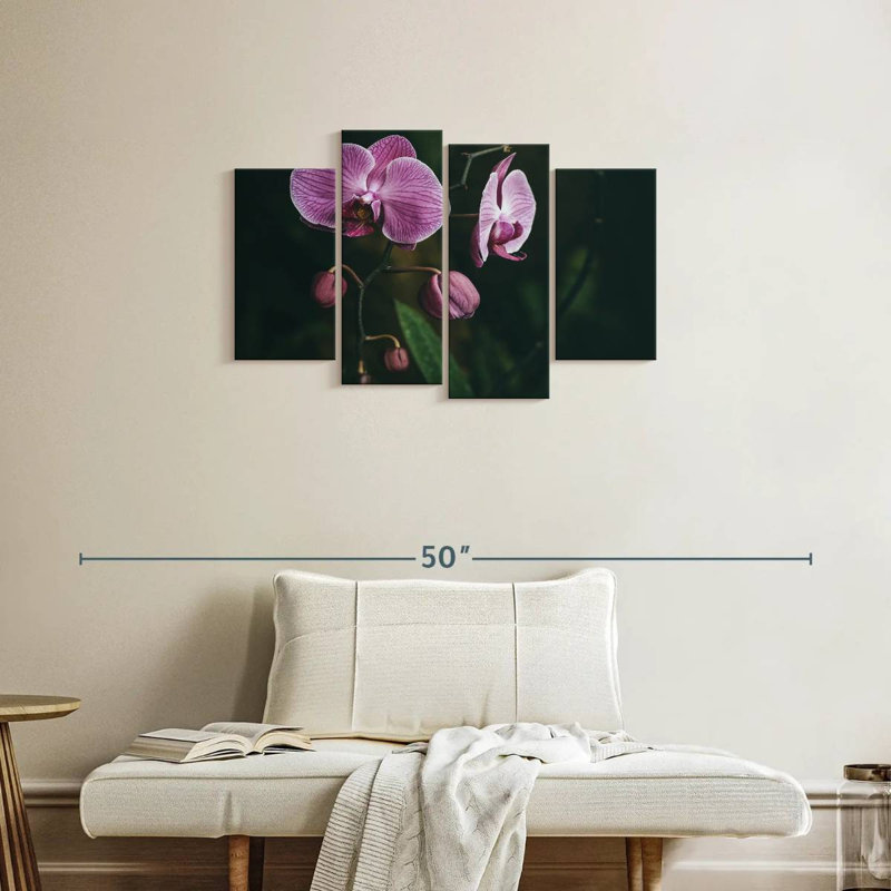 Fleurs d'orchidées Harnek, H 22 po x l 36 po
