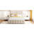 Upholstered Platform Bed In Beige With Ample Storage Reliable Hydraulic