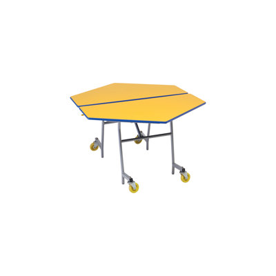 Table mobile à forme hexagonale