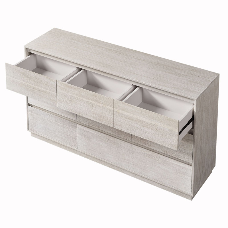 Janyla 59'' W 9 - Drawer Dresser, Stone White