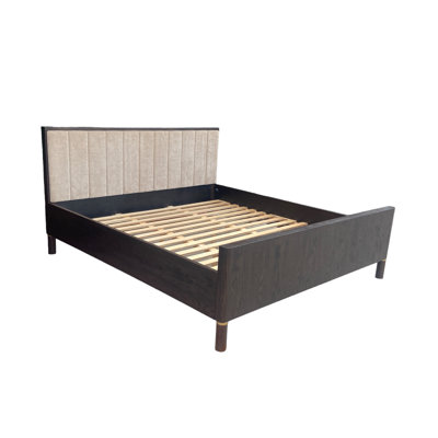 Queen Size Bed Espresso Oil/moss 25