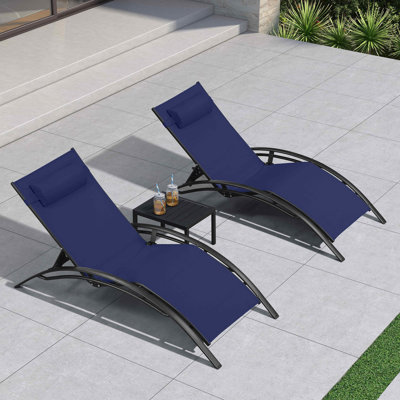 71.46" Long Reclining Chaise Lounge Set with Cushions by Orren Ellis